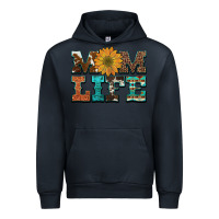 Navy western cowhide leopard turquoise  leather aztec sunflower mom Urban Hoodie - Artiststas