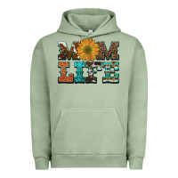 Pigment Oil Green western cowhide leopard turquoise  leather aztec sunflower mom Urban Hoodie - Artiststas