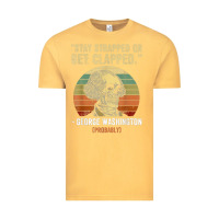 Vintage Mustard stay strapped or get clapped george washington Vintage Tee - FloraArt