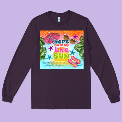 Here Comes The Sun Long Sleeve Tee Designed By Tumblerdesignbyshophia