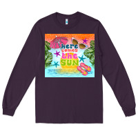 Plum here comes the sun Long Sleeve Tee - TumblerDesignByShophia