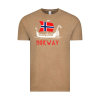 Vintage Coffee boat norwegian flag norway viking ship norway Vintage Tee - FloraArt