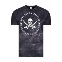 Cloud Black Work like a captain party like a pirate Vintage Tee - FloraArt