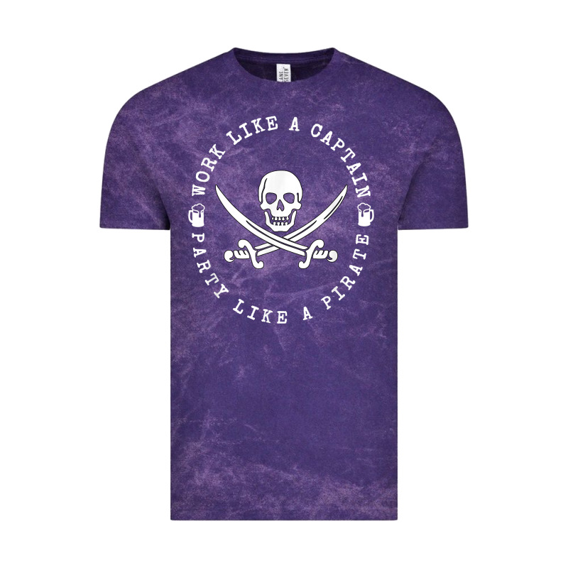 Work Like A Captain Party Like A Pirate Vintage Tee by FloraArt | Teevron
