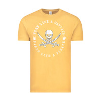 Vintage Mustard Work like a captain party like a pirate Vintage Tee - FloraArt