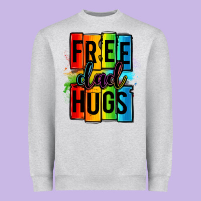 Free Dad Hugs Heavyweight Sweatshirt Designed By Oliviacreatesart