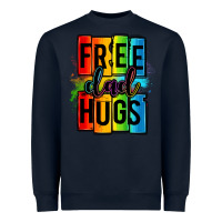 Navy free dad hugs Heavyweight Sweatshirt - OliviaCreatesArt