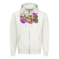 Oatmeal Heather love mardi gras Zipper Hoodie - FaDigitalArtStudio