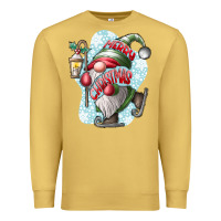 Antique Gold merry Christmas gnome Premium Sweatshirt - CowhideDigitalArt