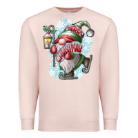 Pale Pink merry Christmas gnome Premium Sweatshirt - CowhideDigitalArt