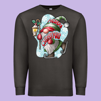 Merry Christmas Gnome Premium Sweatshirt Designed By Cowhidedigitalart