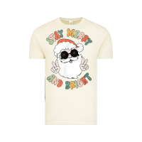 Vintage Arctic funny groovy stay merry and bright christmas santa claus t shirt Vintage Tee - ArtMosaic