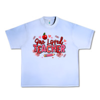 Grape Ice one loved teacher afro messy bun Urban Heavy Tee - texasbilliewilder
