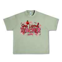 Oil Green one loved teacher afro messy bun Urban Heavy Tee - texasbilliewilder