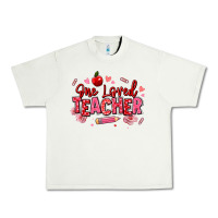 Pistachio one loved teacher afro messy bun Urban Heavy Tee - texasbilliewilder