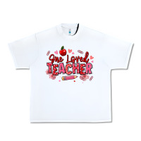 White one loved teacher afro messy bun Urban Heavy Tee - texasbilliewilder