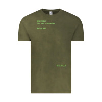 Vintage Olive The Matrix Everything Has A Beginning Green Font Vintage Tee - ArtMosaic