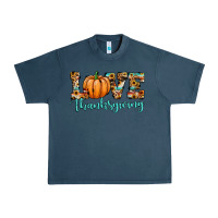 Midnight Navy love thanksgiving pumpkin Urban Heavy Tee - JahusDesignShop