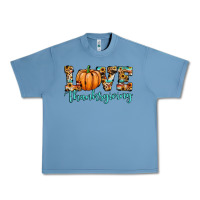 Pebble Blue love thanksgiving pumpkin Urban Heavy Tee - JahusDesignShop