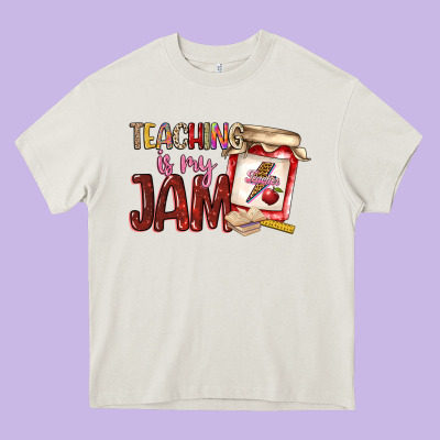 Teaching Is My Jam Heavy Core Tee Designed By Nancycooperartshop