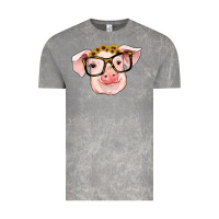 Cloud Rock sunflowers with pig Vintage Tee - RanaPortraitStore