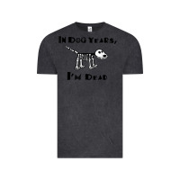 Vintage Black in dog years i'm dead t shirt Vintage Tee - ArtMosaic
