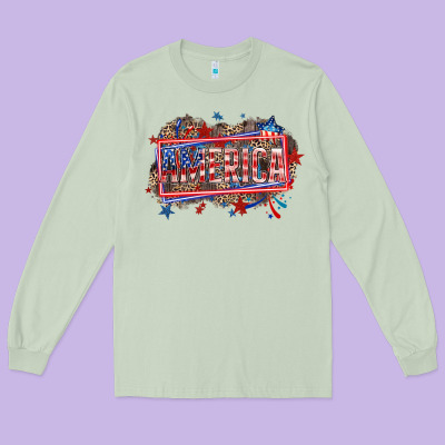 America Long Sleeve Tee Designed By Howdyjamesfarm