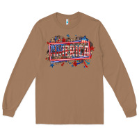 Toasted Coconut America Long Sleeve Tee - HowdyJamesFarm