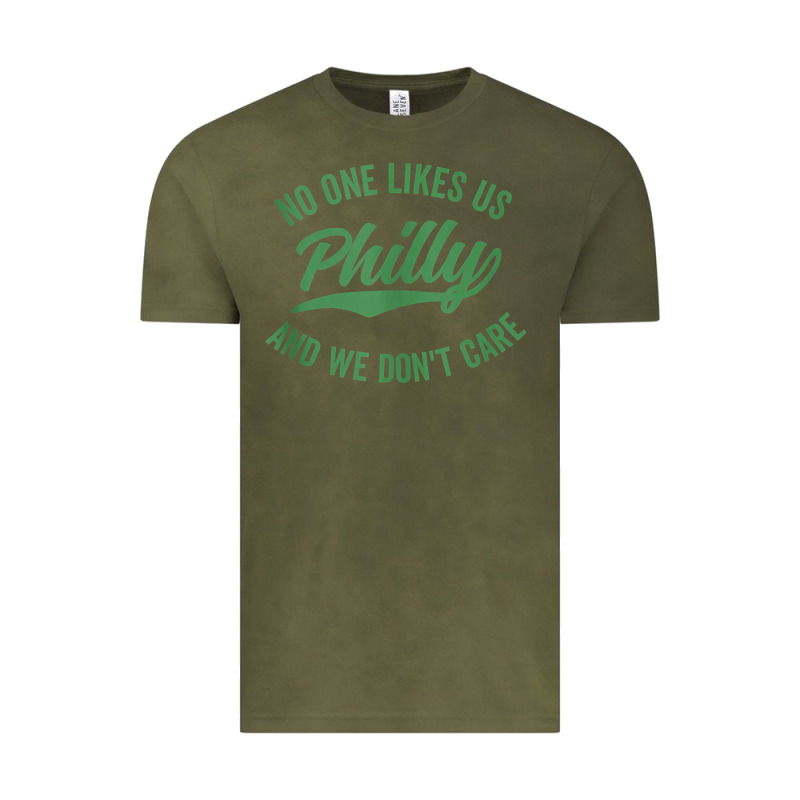 Philly No One Likes Us And We Don't Care Green Text Tank Top Vintage Tee by ArtMosaic | Teevron