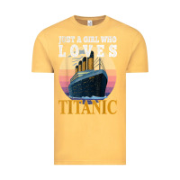 Ship Just A Girl Who Loves Titanic Boat Titanic Girls Woman T Shirt Vintage Tee | Teevron
