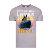 Vintage Zinc ship just a girl who loves titanic boat titanic girls woman t shirt Vintage Tee - ArtMosaic