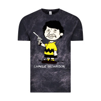 Cloud Black charlie brownson Vintage Tee - ArtMosaic