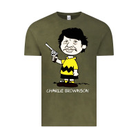 Vintage Olive charlie brownson Vintage Tee - ArtMosaic