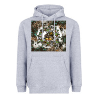 Heather Grey natures circle of life Heavyweight Hoodie - CowhideDigitalArt