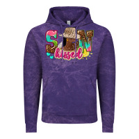Cloud Purple Afro woman with sunkissed Vintage Hoodie - NancyCooperArtShop