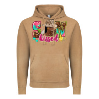 Vintage Camel Afro woman with sunkissed Vintage Hoodie - NancyCooperArtShop