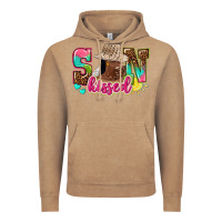 Vintage Coffee Afro woman with sunkissed Vintage Hoodie - NancyCooperArtShop