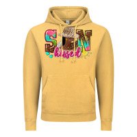 Vintage Mustard Afro woman with sunkissed Vintage Hoodie - NancyCooperArtShop