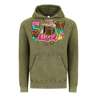 Vintage Olive Afro woman with sunkissed Vintage Hoodie - NancyCooperArtShop