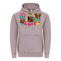 Vintage Zinc Afro woman with sunkissed Vintage Hoodie - NancyCooperArtShop