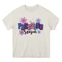 Cream freezing season Heavy Core Tee - MaliasSmallBusiness
