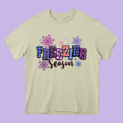 Freezing Season Heavy Core Tee Designed By Maliassmallbusiness