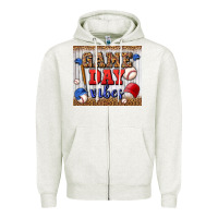 Oatmeal Heather game day vibes tumbler Zipper Hoodie - BundleAndBundleShop