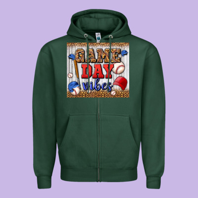 Game Day Vibes Tumbler Zipper Hoodie Designed By Bundleandbundleshop