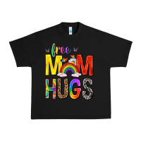 Black Free Mom Hugs with Butterflies Urban Heavy Tee - texasbilliewilder