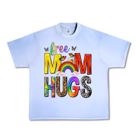 Grape Ice Free Mom Hugs with Butterflies Urban Heavy Tee - texasbilliewilder