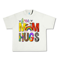 Pistachio Free Mom Hugs with Butterflies Urban Heavy Tee - texasbilliewilder