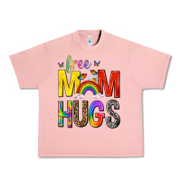 Salmon Free Mom Hugs with Butterflies Urban Heavy Tee - texasbilliewilder