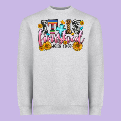 It Is Finished John 19 30 Heavyweight Sweatshirt Designed By Oliviacreatesart