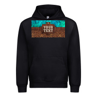 Black preview custom name turquoise stone leopard bull skull license plate Urban Hoodie - Artiststas